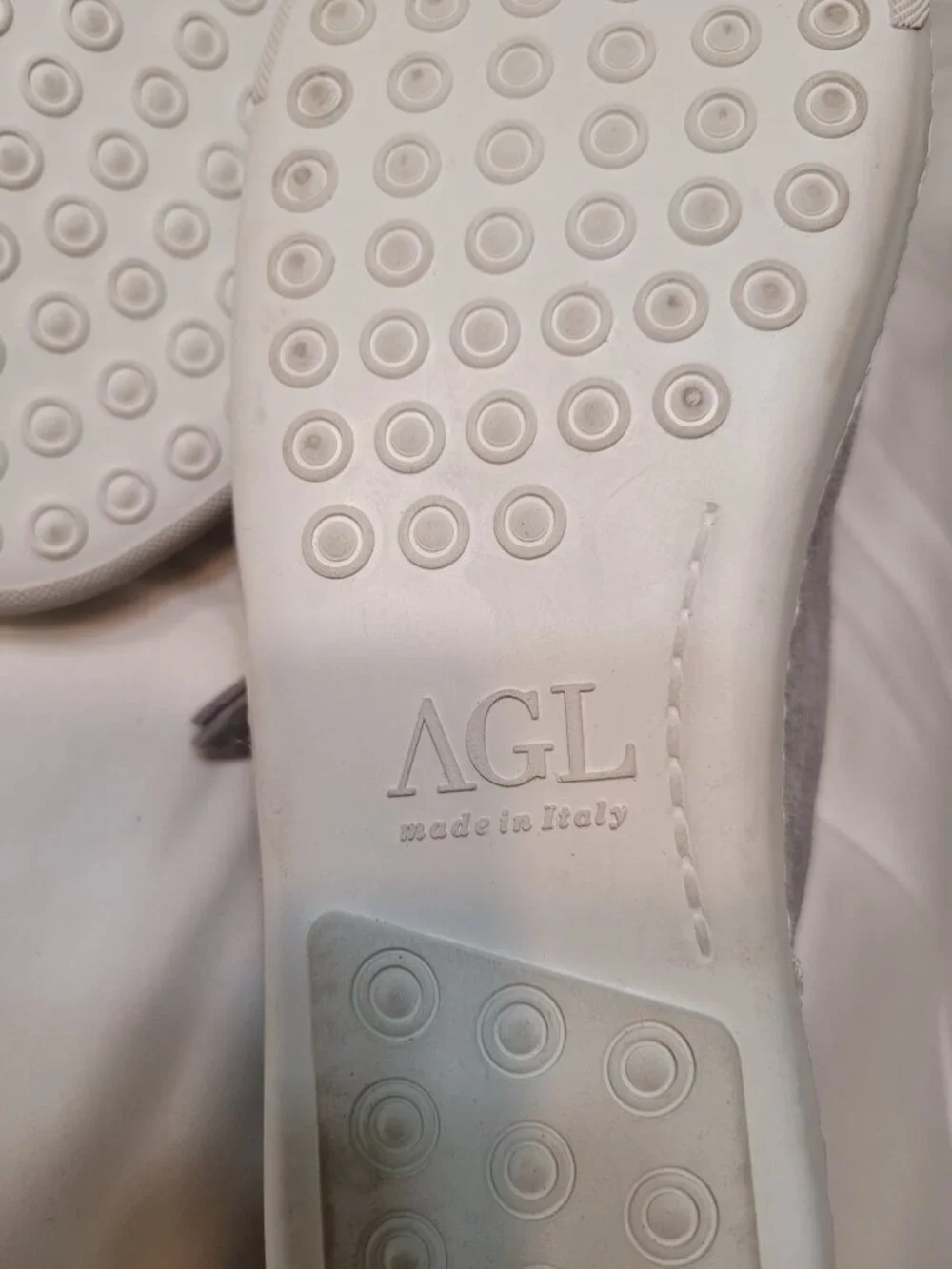 AGL, Silver Metallic Cap Toe Zip Gray Sneaker size 8/38 Made in Italy